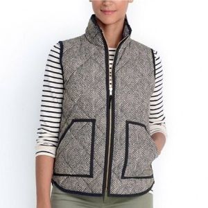 J CREW Herringbone Vest XS Black and White